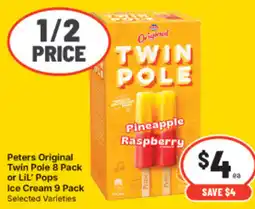 IGA Peters Original Twin Pole or LiL Pops Ice Cream offer