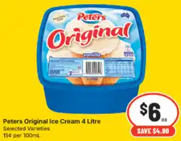 IGA Peters Original Ice Cream offer