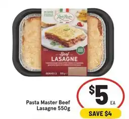 IGA Pasta Master Beef Lasagne offer