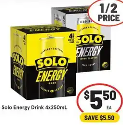 IGA Solo energy drink offer