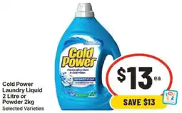 IGA Cold Power Laundry Liquid or Powder offer