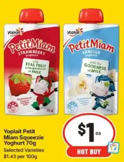 IGA Yoplait Petit Miam Squeezie Yoghurt offer