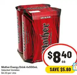 IGA Mother energy drink offer