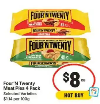 IGA Four N Twenty Meat Pies offer