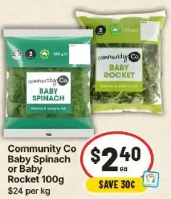 IGA Community Co Baby Spinach or Baby Rocket offer