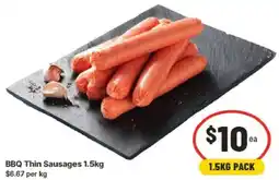 IGA Bbq thin sausages offer