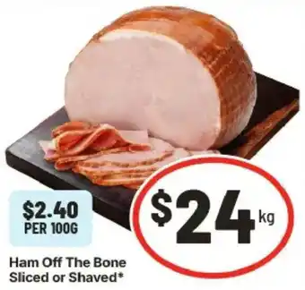 IGA Ham Off The Bone Sliced or Shaved offer