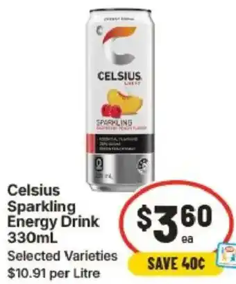 IGA Celsius sparkling energy drink offer