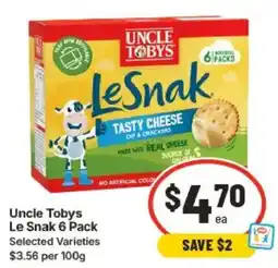 IGA Uncle Tobys Le Snak offer