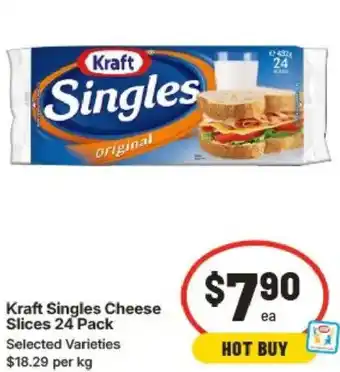 IGA Kraft Singles Cheese Slices offer