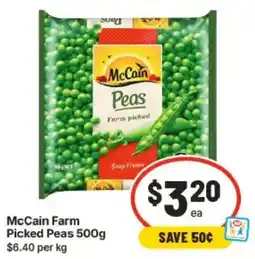 IGA McCain Farm Picked Peas offer