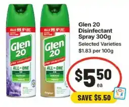 IGA Glen 20 Disinfectant Spray offer