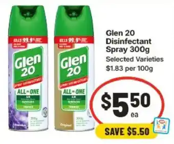 IGA Glen 20 Disinfectant Spray offer