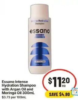 IGA Essano Intense Hydration Shampoo with Argan Oil and Moringa Oil offer