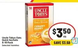 IGA Uncle Tobys Oats Quick Sachets offer