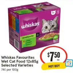 IGA Whiskas Favourites Wet Cat Food offer