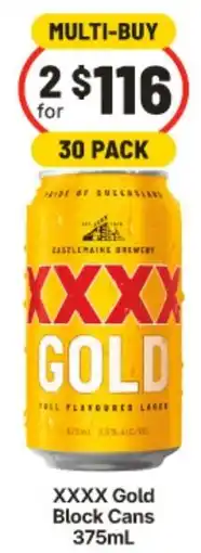 IGA Xxxx gold block cans offer