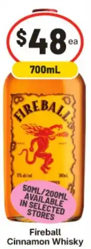 IGA Fireball Cinnamon Whisky offer