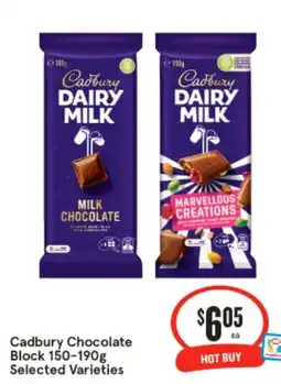 IGA Cadbury Chocolate Block offer