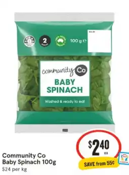 IGA Community Co Baby Spinach offer