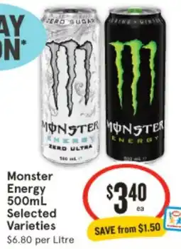 IGA Monster Energy offer