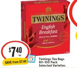 IGA Twinings Tea Bags offer