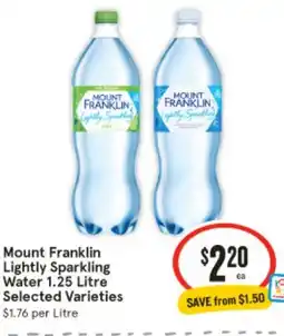 IGA Mount Franklin Lightly Sparkling Water offer