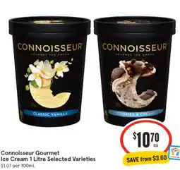 IGA Connoisseur Gourmet Ice Cream offer