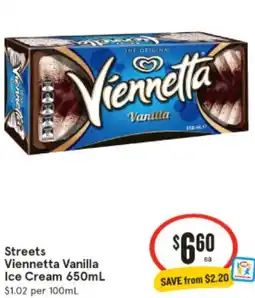 IGA Streets Viennetta Vanilla Ice Cream offer