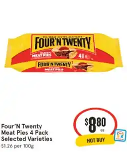 IGA Four N Twenty Meat Pies offer