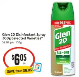 IGA Glen 20 Disinfectant Spray offer