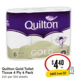 IGA Quilton Gold Toilet Tissue 4 Ply offer