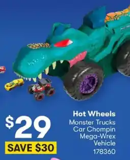BIG W Hot Wheels Monster Trucks Car Chompin Mega-Wrex Vehicle offer