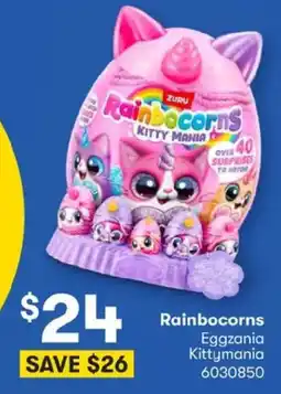 BIG W Rainbocorns Eggzania Kittymania offer