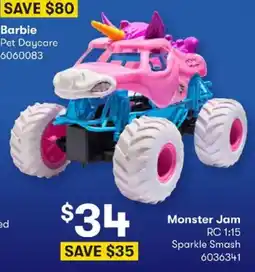 BIG W Monster jam rc 1:15 sparkle smash offer