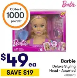 BIG W Barbie Deluxe Styling Head Assorted offer