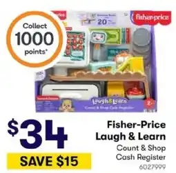 BIG W Fisher Price Laugh & Learn Count & Shop Cash Register offer