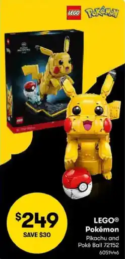 BIG W Lego pokémon pikachu and poké ball offer