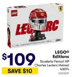 BIG W Lego editions scuderia ferrari hp charles leclerc helmet offer