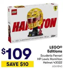 BIG W Lego editions scuderia ferrari hp lewis hamilton helmet offer