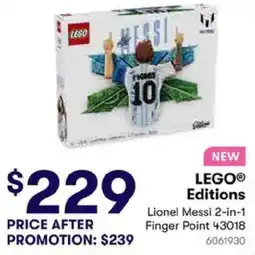 BIG W New lego editions lionel messi 2 in 1 finger point offer