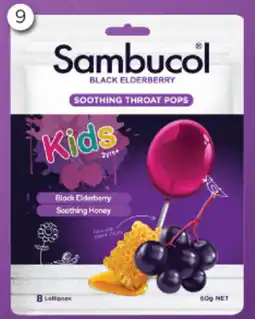 Good Price Pharmacy Sambucol Kids Soothing Throat Pops offer
