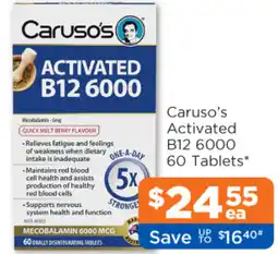 Good Price Pharmacy Caruso's Activated B12 6000 offer