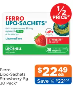 Good Price Pharmacy Ferro Lipo-Sachets Strawberry offer