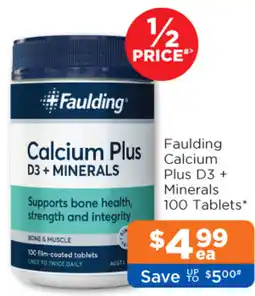 Good Price Pharmacy Faulding Calcium Plus D3 + Minerals offer
