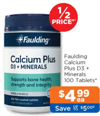 Good Price Pharmacy Faulding Calcium Plus D3 + Minerals offer