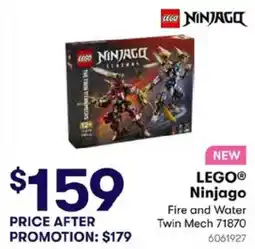 BIG W LEGO® Ninjago Fire and Water Twin Mech offer