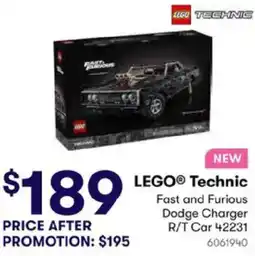 BIG W LEGO® Technic Fast and Furious Dodge Charger R/T Car offer