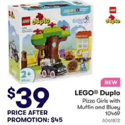 BIG W LEGO® Duplo Pizza Girls with Muffin and Bluey offer