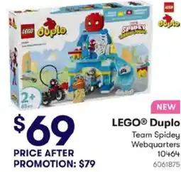 BIG W LEGO® Duplo Team Spidey Webquarters offer